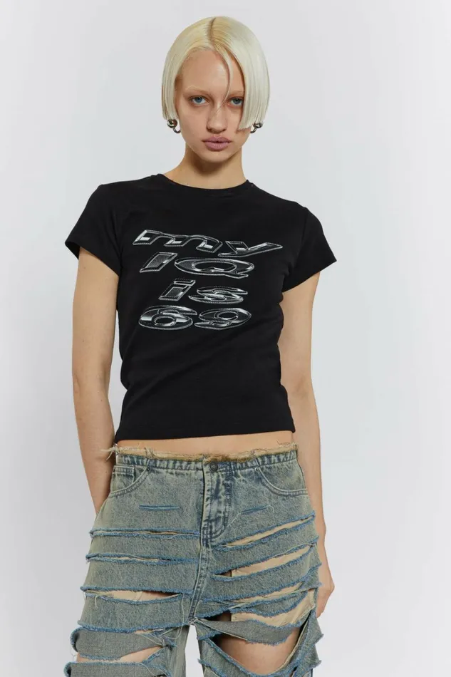 IQ 69 Tee Black Women Jaded London TShirts IQ 69 Tee Black Women Jaded London TShirts