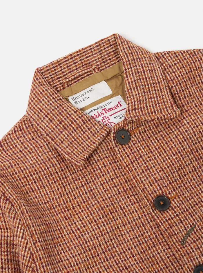 Jackets Men Universal Works Universal Works Bakers Jacket In Rust Harris Tweed Plaid