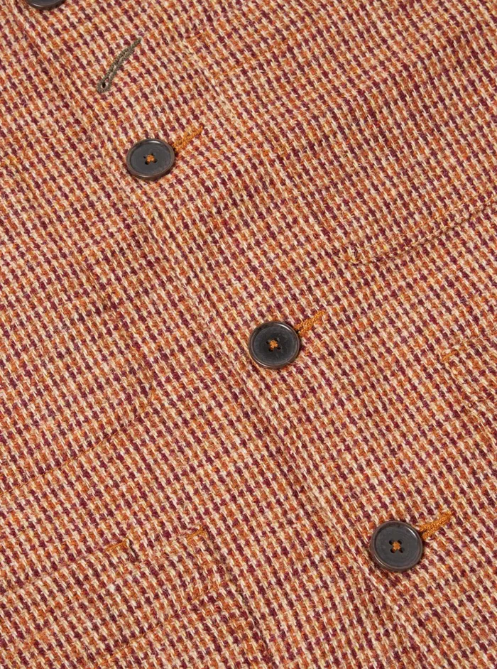 Jackets Men Universal Works Universal Works Bakers Jacket In Rust Harris Tweed Plaid