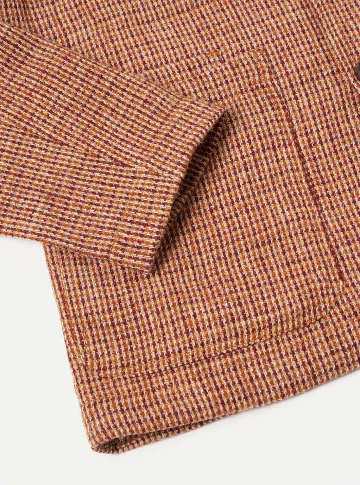 Jackets Men Universal Works Universal Works Bakers Jacket In Rust Harris Tweed Plaid