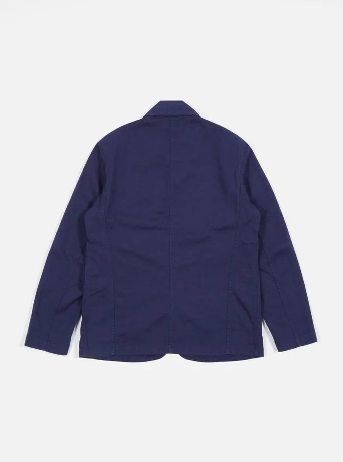 Jackets Men Universal Works Universal Works Bakers Jacket In Work Blue Byron Twill