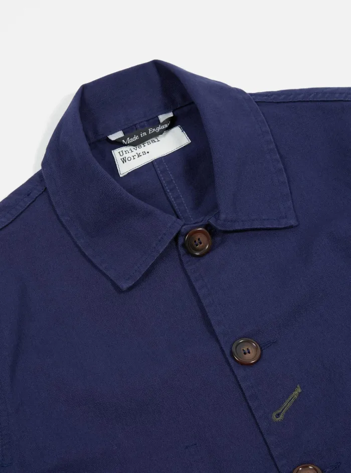 Jackets Men Universal Works Universal Works Bakers Jacket In Work Blue Byron Twill