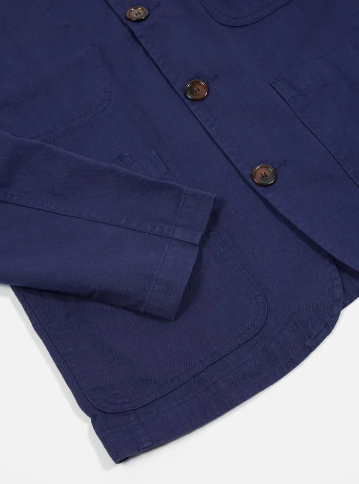 Jackets Men Universal Works Universal Works Bakers Jacket In Work Blue Byron Twill