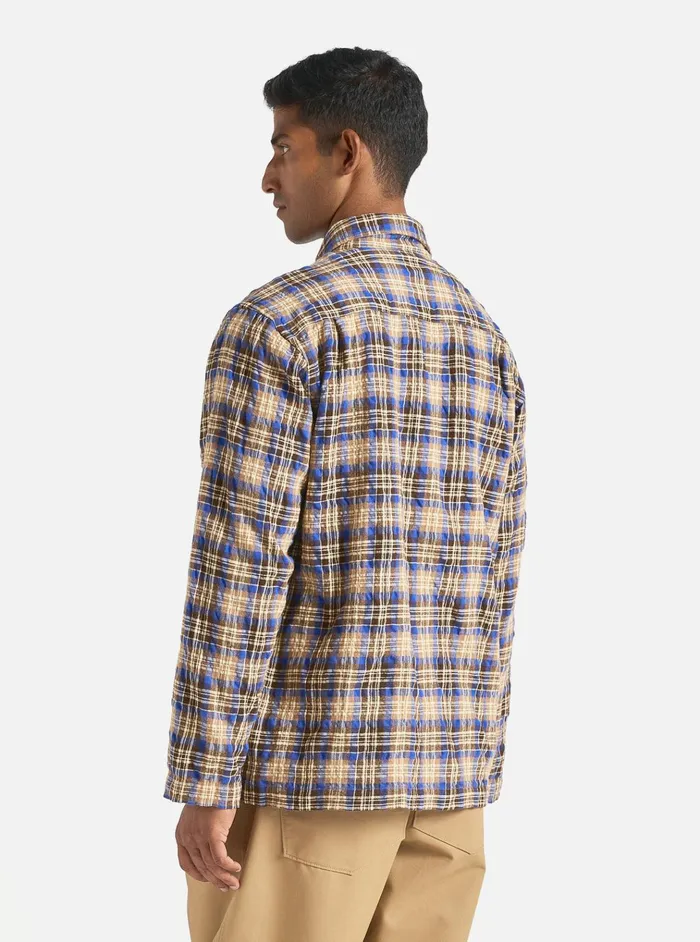 Jackets Men Universal Works Universal Works Dockside Jacket In BlueSand Cowboy Check