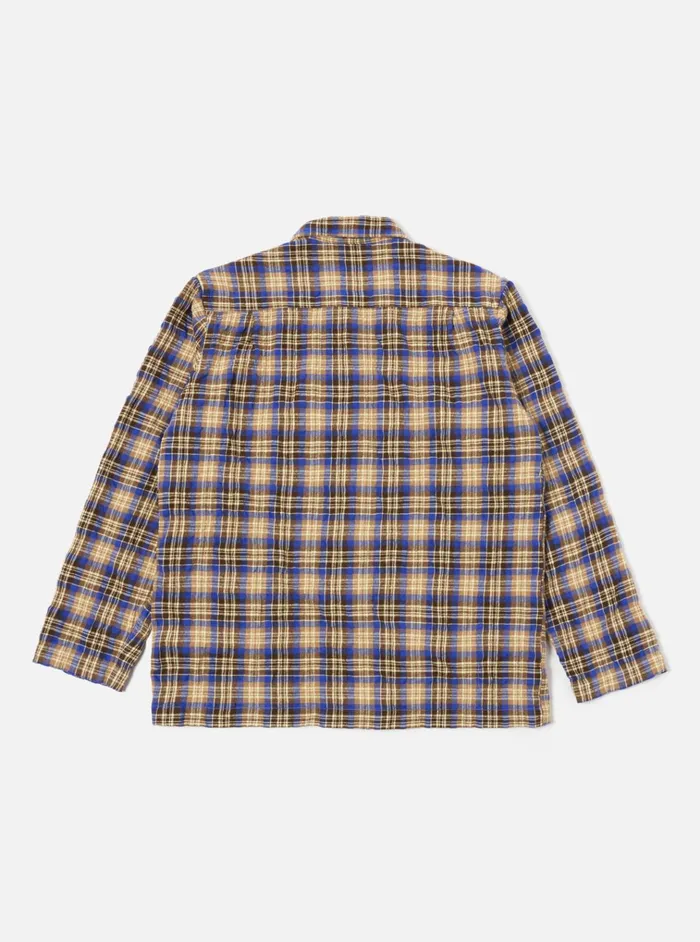Jackets Men Universal Works Universal Works Dockside Jacket In BlueSand Cowboy Check