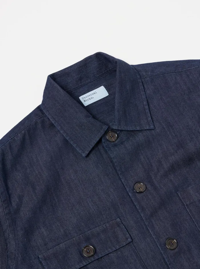 Jackets Men Universal Works Universal Works Dockside Jacket In Indigo Recycled Mix Denim