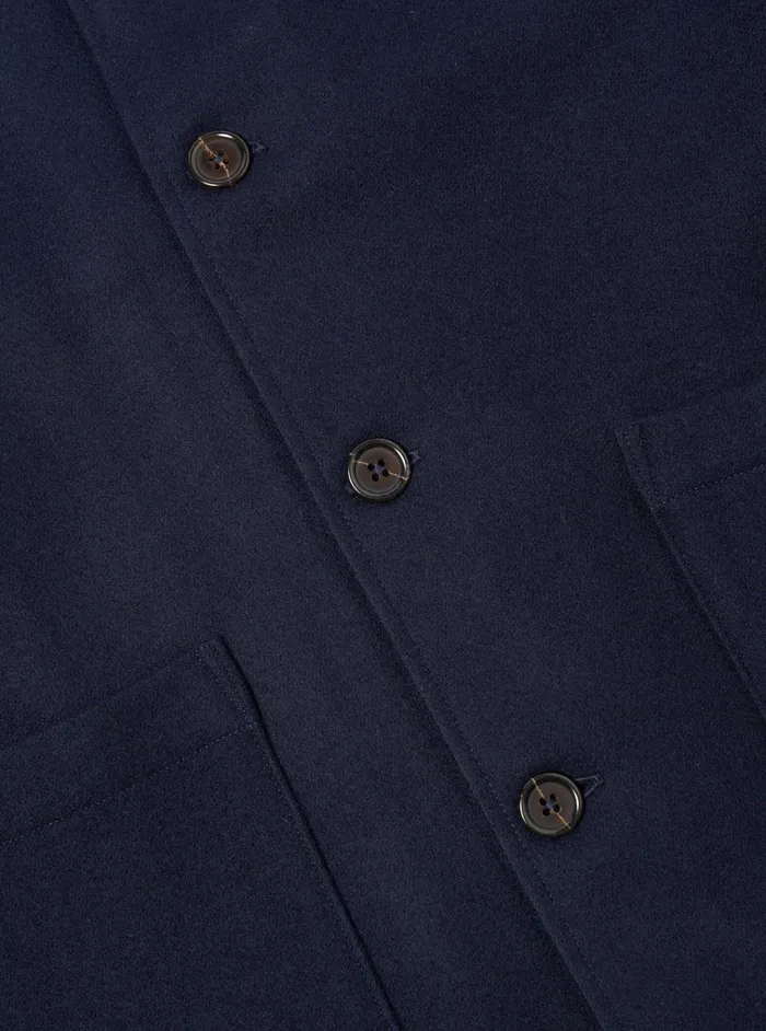Jackets Men Universal Works Universal Works Easy Jacket In Navy Melton