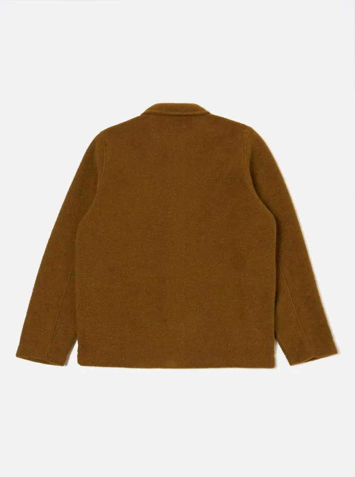 Jackets Men Universal Works Universal Works Field Jacket In Mustard Wool Fleece