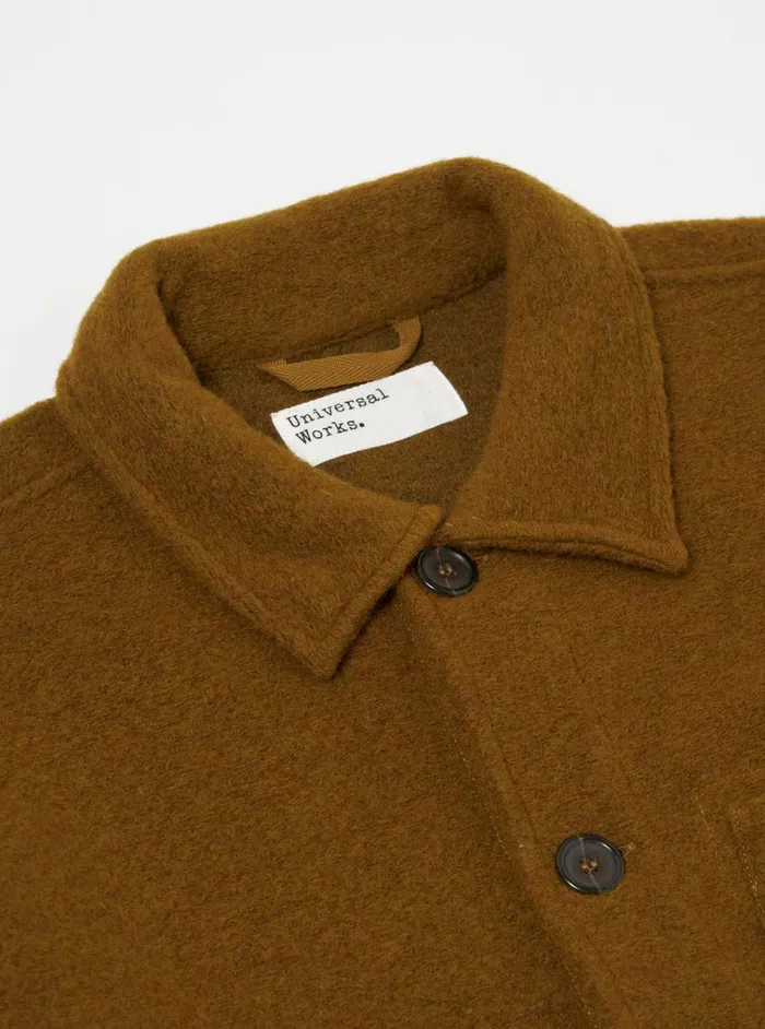 Jackets Men Universal Works Universal Works Field Jacket In Mustard Wool Fleece