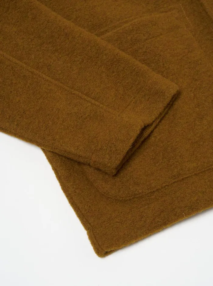 Jackets Men Universal Works Universal Works Field Jacket In Mustard Wool Fleece