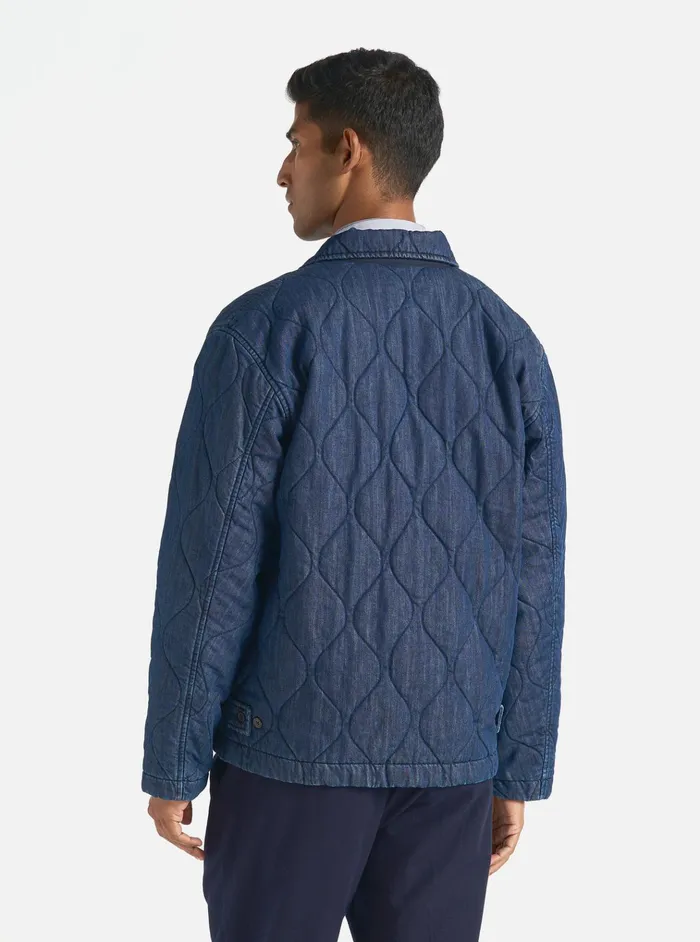 Jackets Men Universal Works Universal Works Gower Jacket In Indigo Quilt Denim
