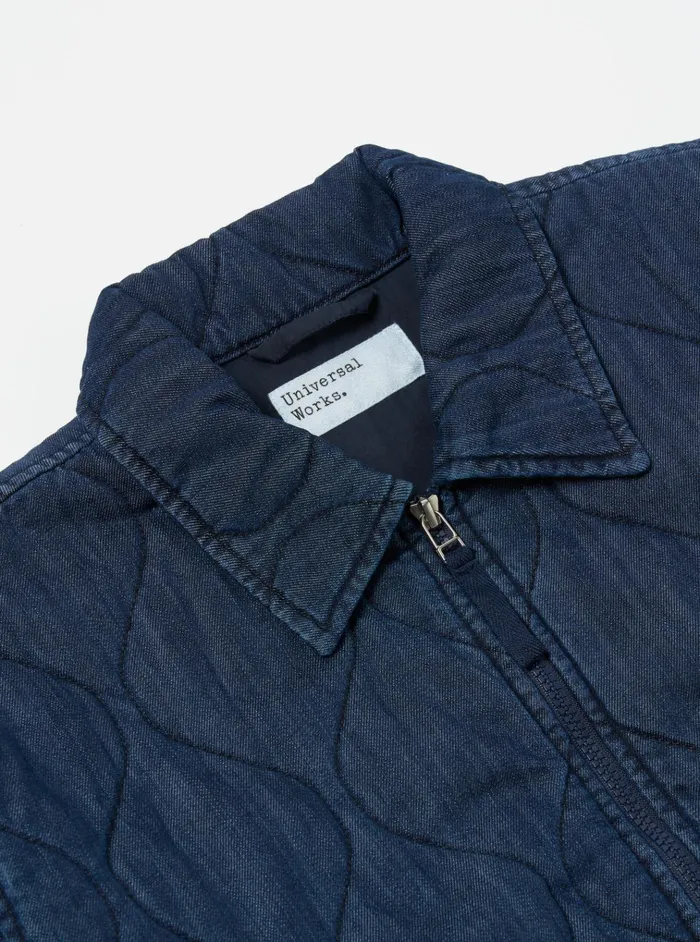 Jackets Men Universal Works Universal Works Gower Jacket In Indigo Quilt Denim