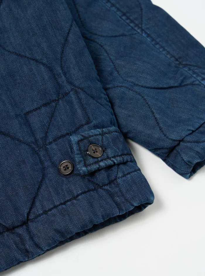 Jackets Men Universal Works Universal Works Gower Jacket In Indigo Quilt Denim
