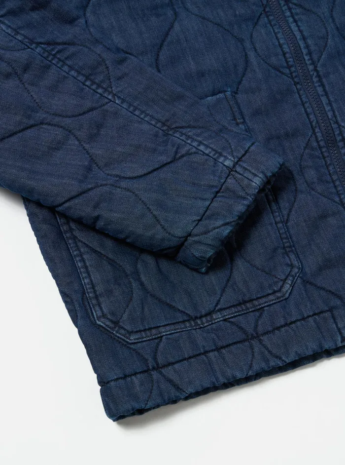 Jackets Men Universal Works Universal Works Gower Jacket In Indigo Quilt Denim