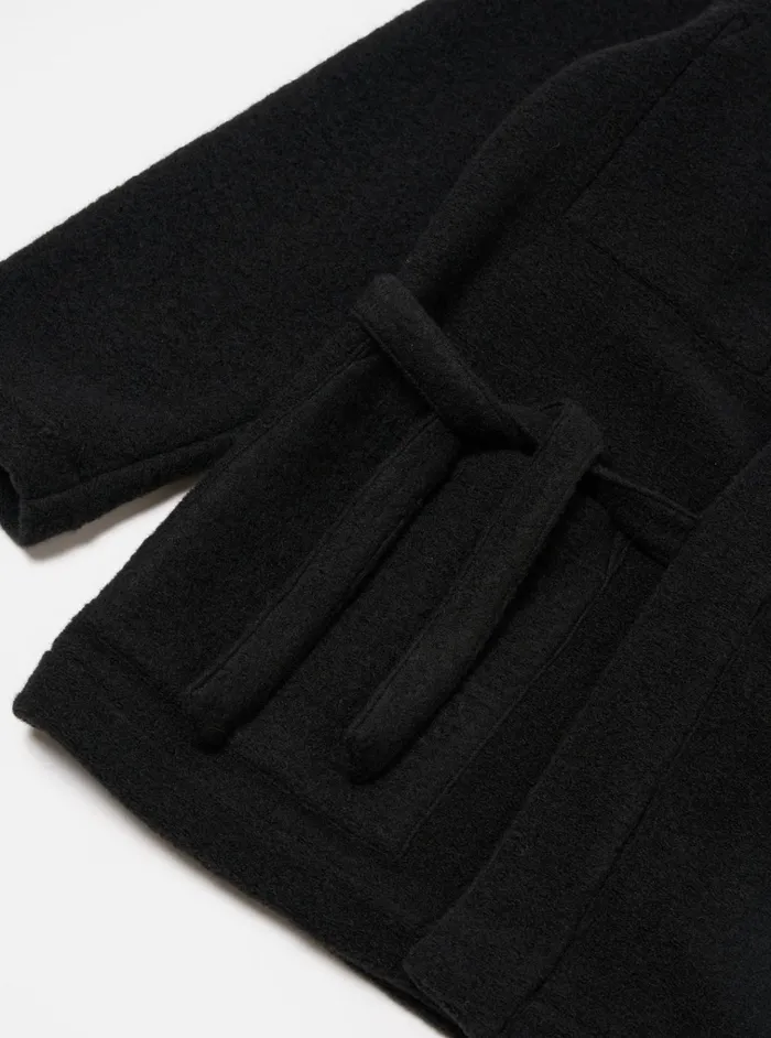 Jackets Men Universal Works Universal Works Kyoto Work Jacket In Black Wool Fleece