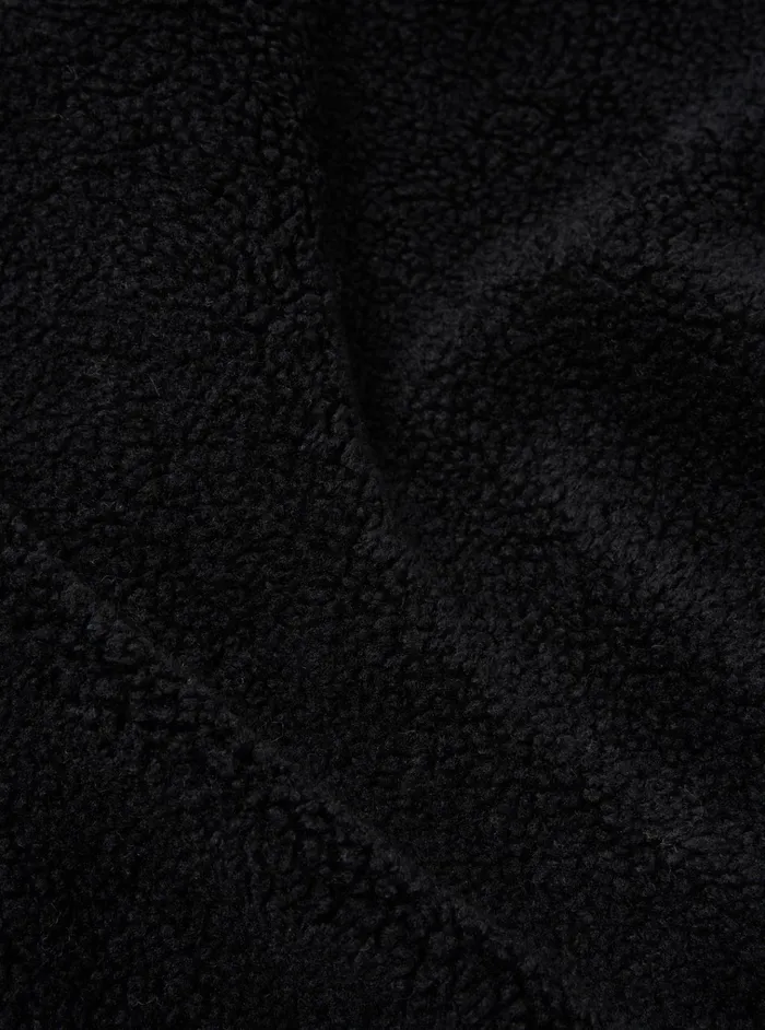Jackets Men Universal Works Universal Works Lancaster Jacket In Black Mountain Fleece