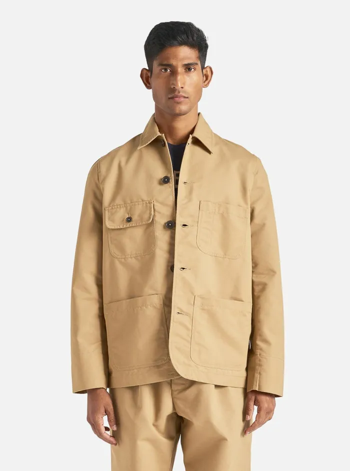 Jackets Men Universal Works Universal Works Merchant Jacket In Sand Brushed Polytech