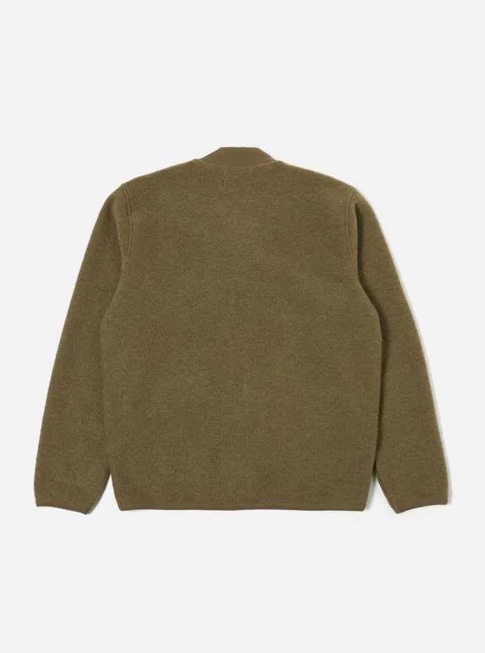Jackets Men Universal Works Universal Works Zip Bomber In Lovat Wool Fleece
