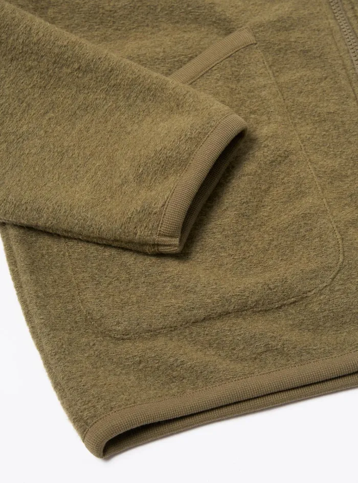 Jackets Men Universal Works Universal Works Zip Bomber In Lovat Wool Fleece