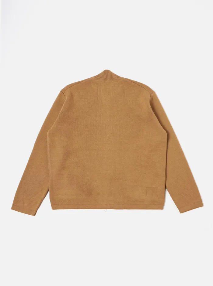Jackets Men Universal Works Universal Works Zip Knitwork Jacket In Sand Merino Knit