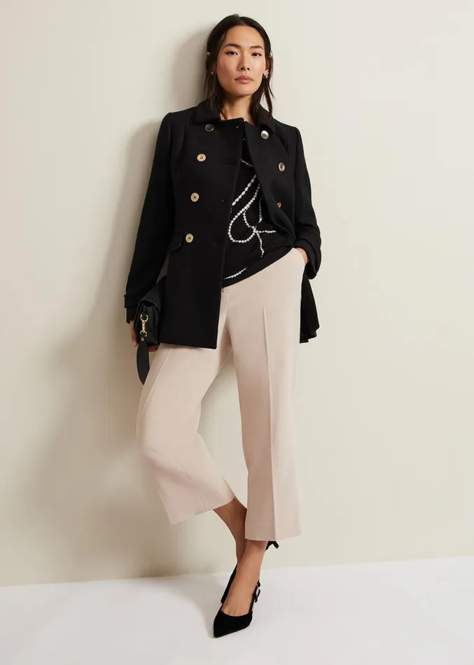 Jaelyn Pearl Print Jumper Black Women Phase Eight Knitwear