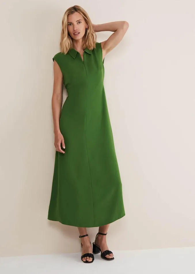 Janine Green Maxi Dress Green Women Phase Eight Dresses