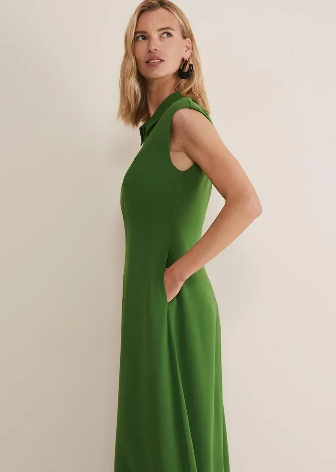Janine Green Maxi Dress Green Women Phase Eight Dresses