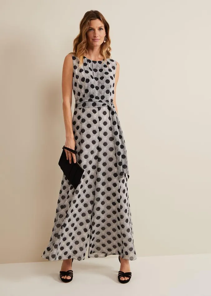 Janine Print Jumpsuit Multicoloured Women Phase Eight Dresses