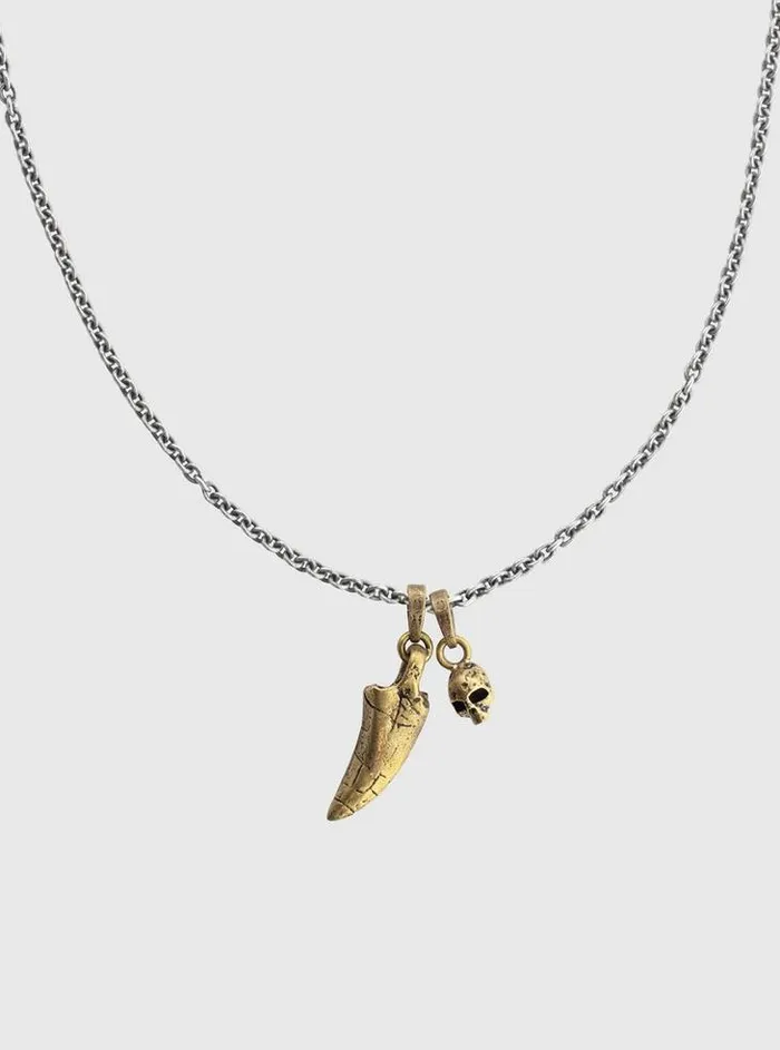 Jewelry Men John Varvatos TREX TOOTH AND SKULL PENDANT NECKLACE No Color