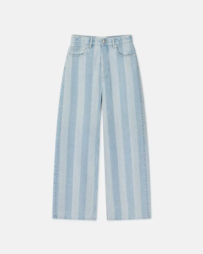 Josine Striped WideLeg Jeans Eco Light Wash Women Nanushka Jeans