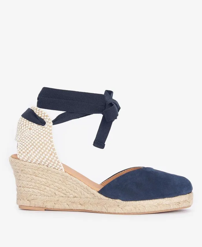 Juana Espadrille Wedges Dark Navy Women Barbour Sandals