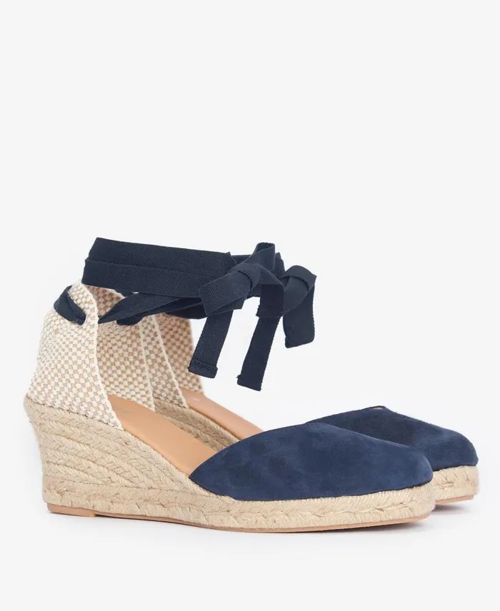 Juana Espadrille Wedges Dark Navy Women Barbour Sandals