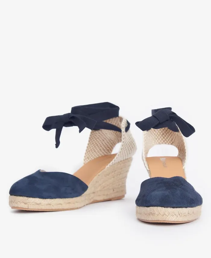 Juana Espadrille Wedges Dark Navy Women Barbour Sandals