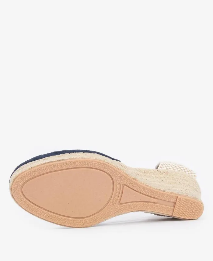 Juana Espadrille Wedges Dark Navy Women Barbour Sandals
