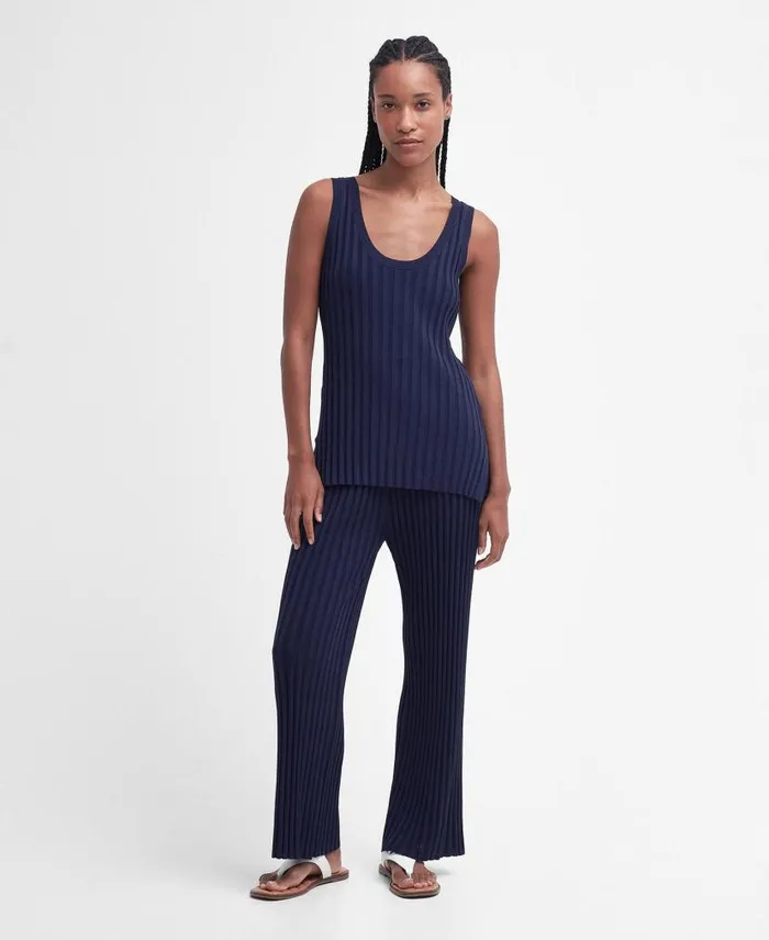 Julia Sleeveless Knitted Top Classic Navy Women Barbour Jumpers
