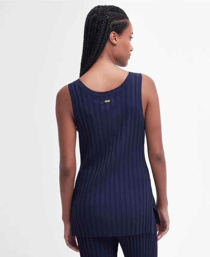 Julia Sleeveless Knitted Top Classic Navy Women Barbour Jumpers