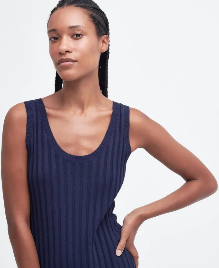 Julia Sleeveless Knitted Top Classic Navy Women Barbour Jumpers