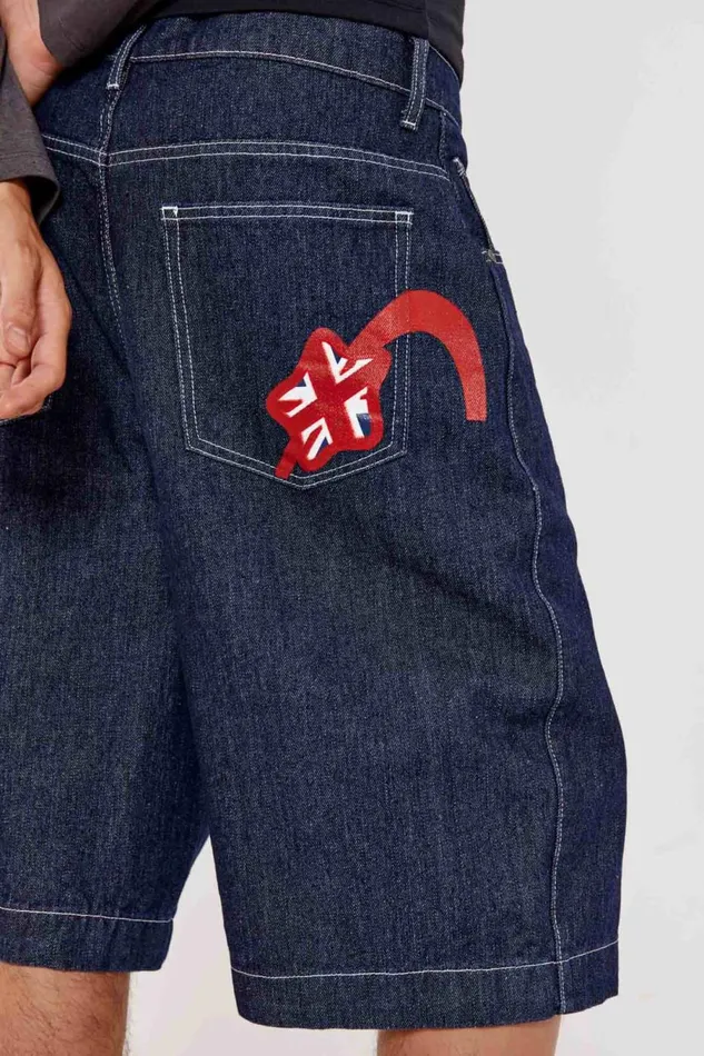 Jumbo Denim Jorts Blue Men Jaded London Shorts and Jorts Jumbo Denim Jorts Blue Men Jaded London Shorts and Jorts