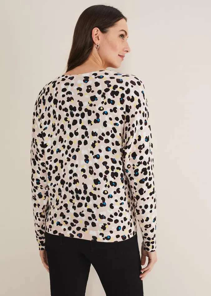 Juno Abstract Jumper Soft Pink Multi Women Phase Eight Knitwear