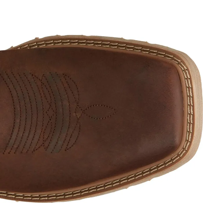 Justin Boots Buster II 11034 PullOn Work Boot Brown Men Western