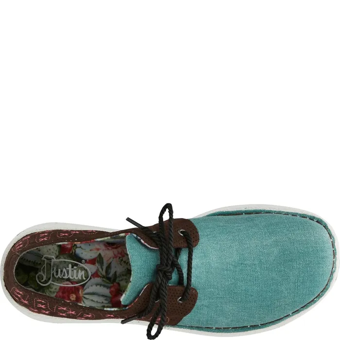 Justin Boots CacTie Turquoise Women Casuals