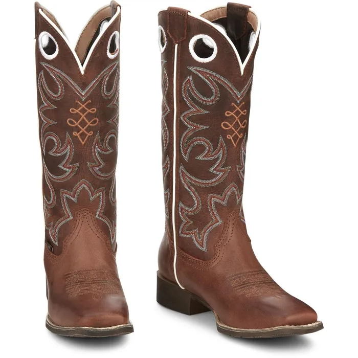 Justin Boots Cam 13034 Western Boot Leather Brown brown Women Western
