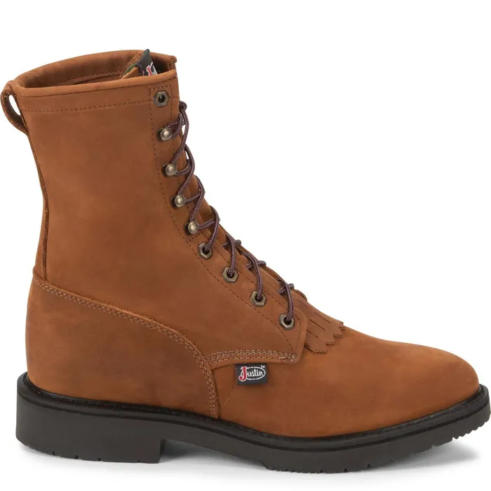 Justin Boots Conductor 8034 LaceUp Work Boot Hazel Brown brown Men Work