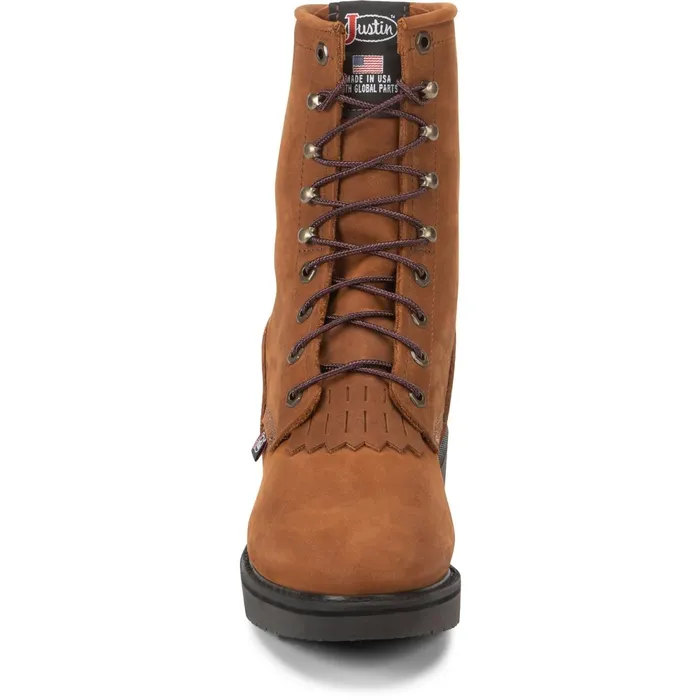 Justin Boots Conductor 8034 LaceUp Work Boot Hazel Brown brown Men Work