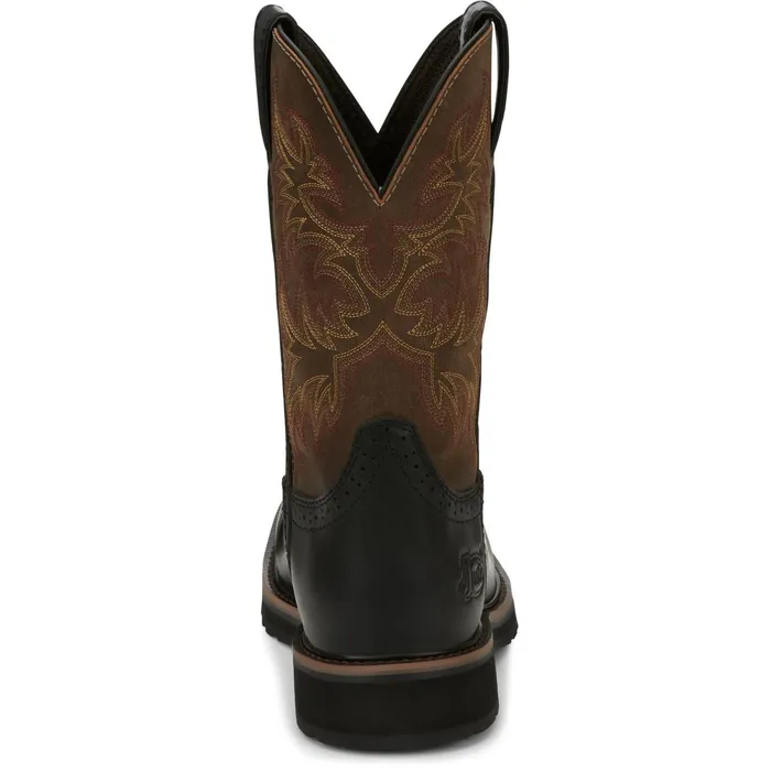 Justin Boots Driller 11034 Composite Toe Work Boot Black Men Work