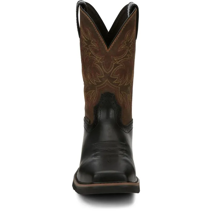 Justin Boots Driller 11034 Composite Toe Work Boot Black Men Work