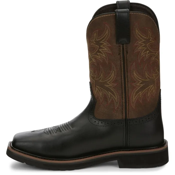 Justin Boots Driller 11034 Composite Toe Work Boot Black Men Work