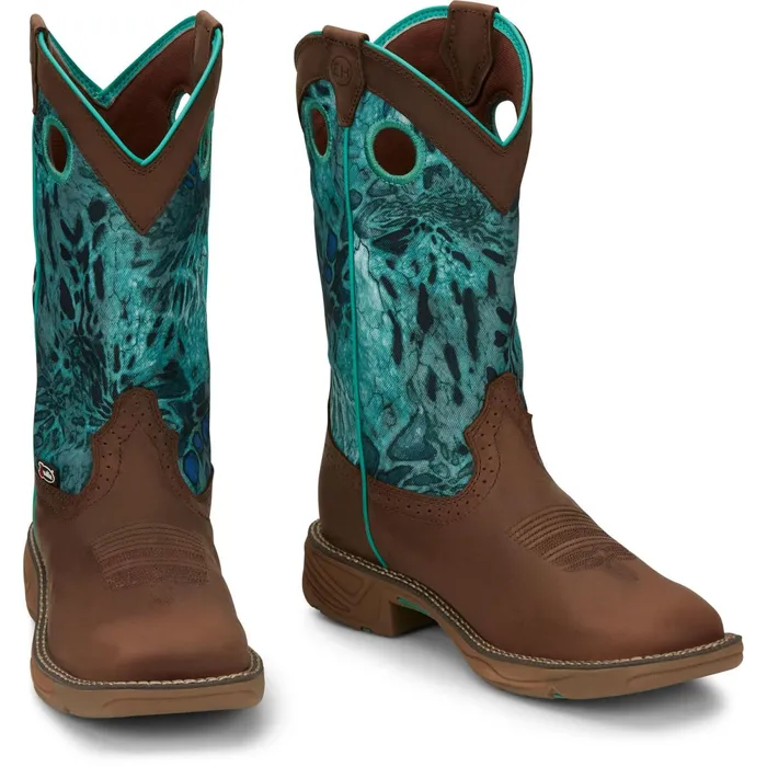 Justin Boots Rush 11034 Waterproof Work Boot Brown Women Work