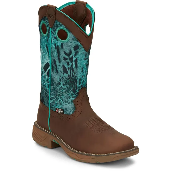 Justin Boots Rush 11034 Waterproof Work Boot Brown Women Work
