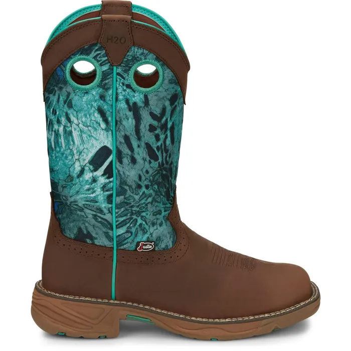 Justin Boots Rush 11034 Waterproof Work Boot Brown Women Work